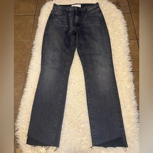 MOTHER HIGH WASTED RASCAL ANKLE STEP FRAY JEANS IN ROAD TRIP RENEGADE WASH